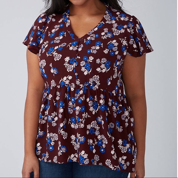Lane Bryant Tops - Floral Blouse